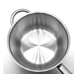 Fortune Candy 4-Quart Saucepan with Lid, Tri-Ply, 18/8 Stainless Steel,  Dishwasher Safe, Induction Ready, Mirror Finish (18/8 Steel)