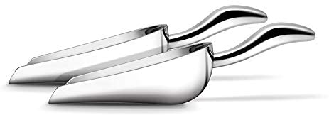 Fortune Candy Ice Scoop, Stainless Steel Ice Scoop, Ergonomic Grip, Mirror Finish, Heavy Duty (7 fl oz pack of 2)