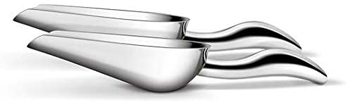 Fortune Candy Ice Scoop - Stainless Steel, Popcorn Candy Coffee Beans Scoop - Mirror Finish, Heavy Duty - Soft Contours, 3.5 fl oz, Pack of 2