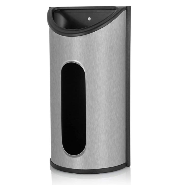 Stainless Steel Bag Saver, Bag Holder for Plastic Bags, Wall Mount dispenser Bag Holders & Dispensers - Feature Easy Access Opening and Fingerprint-Proof Surface
