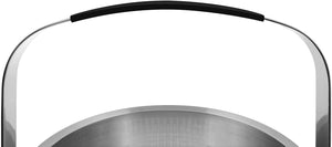 Fortune Candy Insulated Ice Bucket -Double Walled Stainless Steel with Ice Tongs, Scoop, Lid, and Exclusive  Nylon Holder - 2.8 L, Silver/Navy Blue