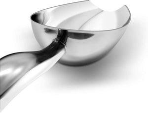 Fortune Candy Ice Scoop - Stainless Steel Ice Scoop, Popcorn Candy Coffee Beans Scoop - Comfy Grip, Mirror Finish, Heavy Duty - Soft Contours, 7 FL OZ