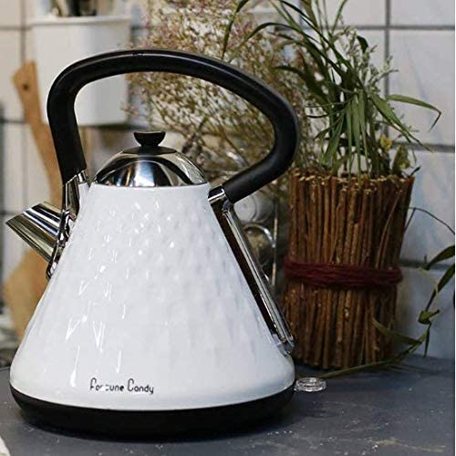 Fortune Candy KS-1011E Modern Stylish Design Stainless Steel Boiling Hot Water Kettle with Diamond Pattern