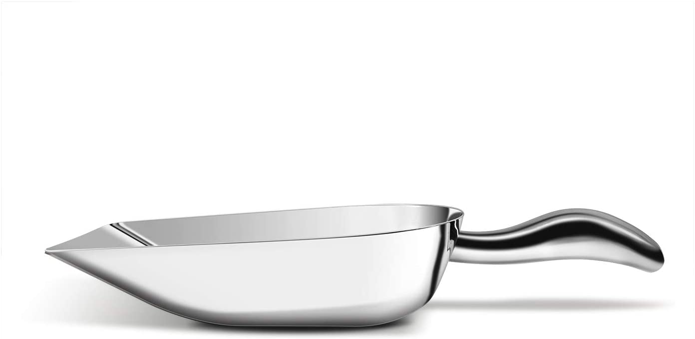 Fortune Candy Ice Scoop, Stainless Steel Ice Scoop, Ergonomic Grip, Mirror Finish, Heavy Duty (17.5 fl oz)