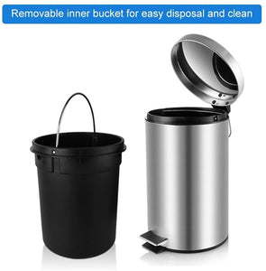 Kitchen Trash Can 8 Gallon and 1.3 Gallon Stainless Steel