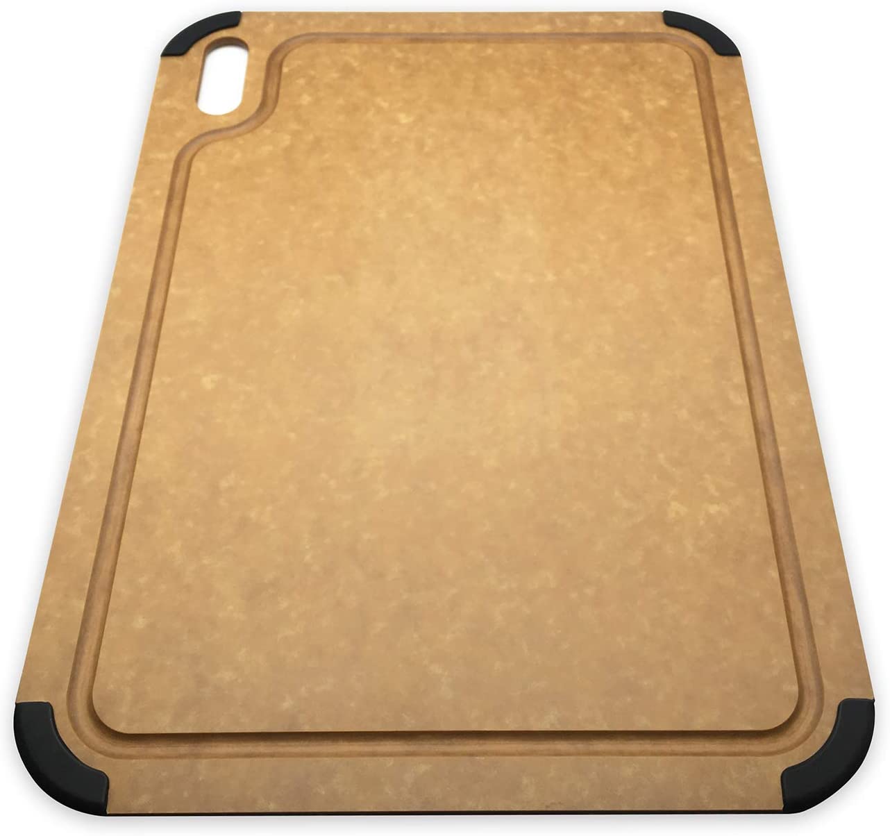 Fortune Candy Wood Fiber Cutting Board, 17.3 x 12.8 inch, Eco-friendly, Knife-friendly, Non-slip Silicone Feet, Juice Groove, Dishwasher Safe,BPA-free