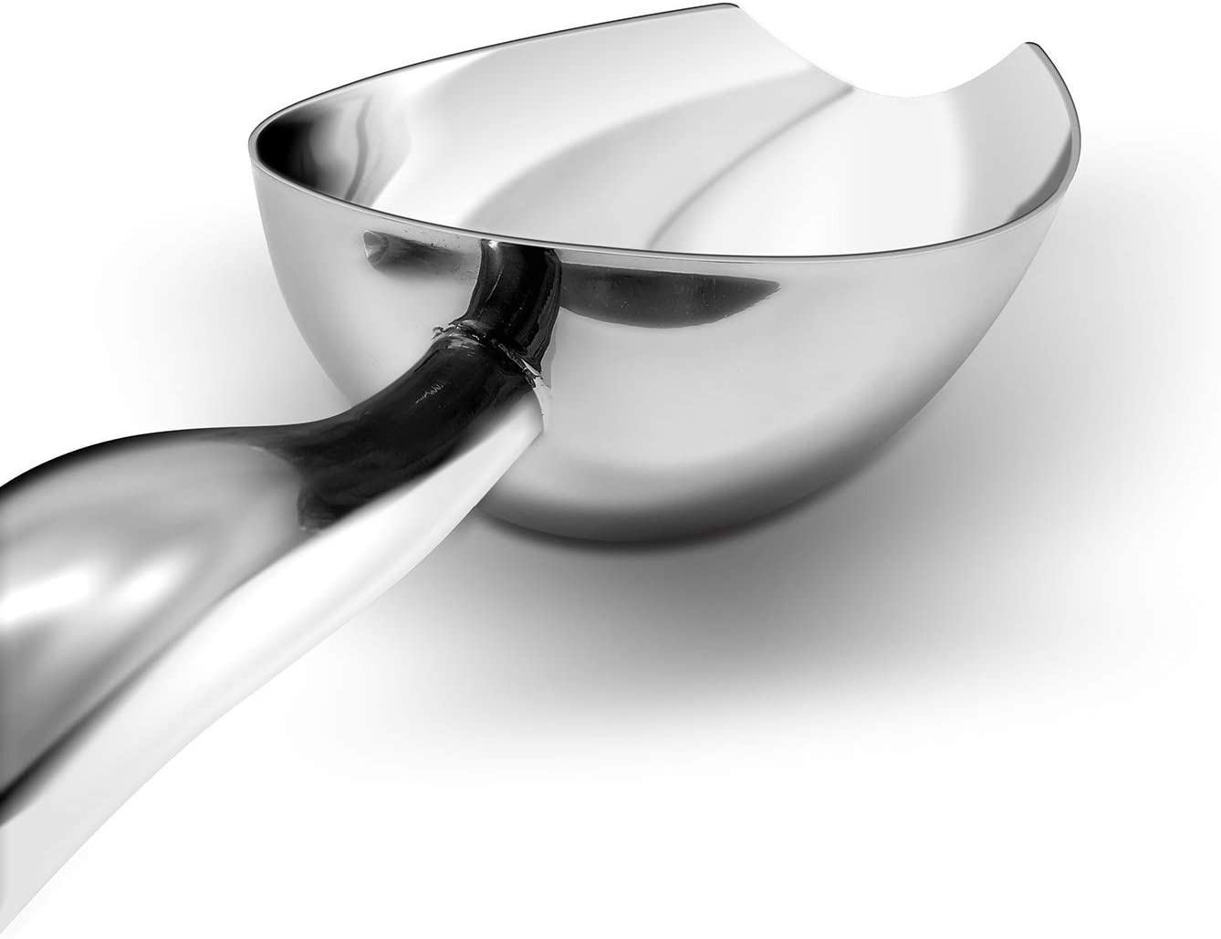 Fortune Candy Ice Scoop - Stainless Steel, Popcorn Candy Coffee Beans Scoop - Mirror Finish, Heavy Duty - Soft Contours, 3.5 fl oz, Pack of 2
