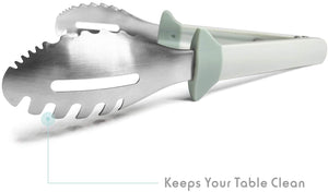 Fortune Candy Utility Tongs, Perfect for Serving Bread, Spaghetti, Salad and Other Food, 18/8 Stainless Steel, Patented Design (8 inch)