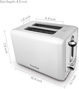 Toasters 2 Slice Best Rated Prime, Stainless Steel,Bagel Toaster - 6 Bread Shade Settings,Bagel/Defrost/Reheat/Cancel Function,1.5in Wide Slots