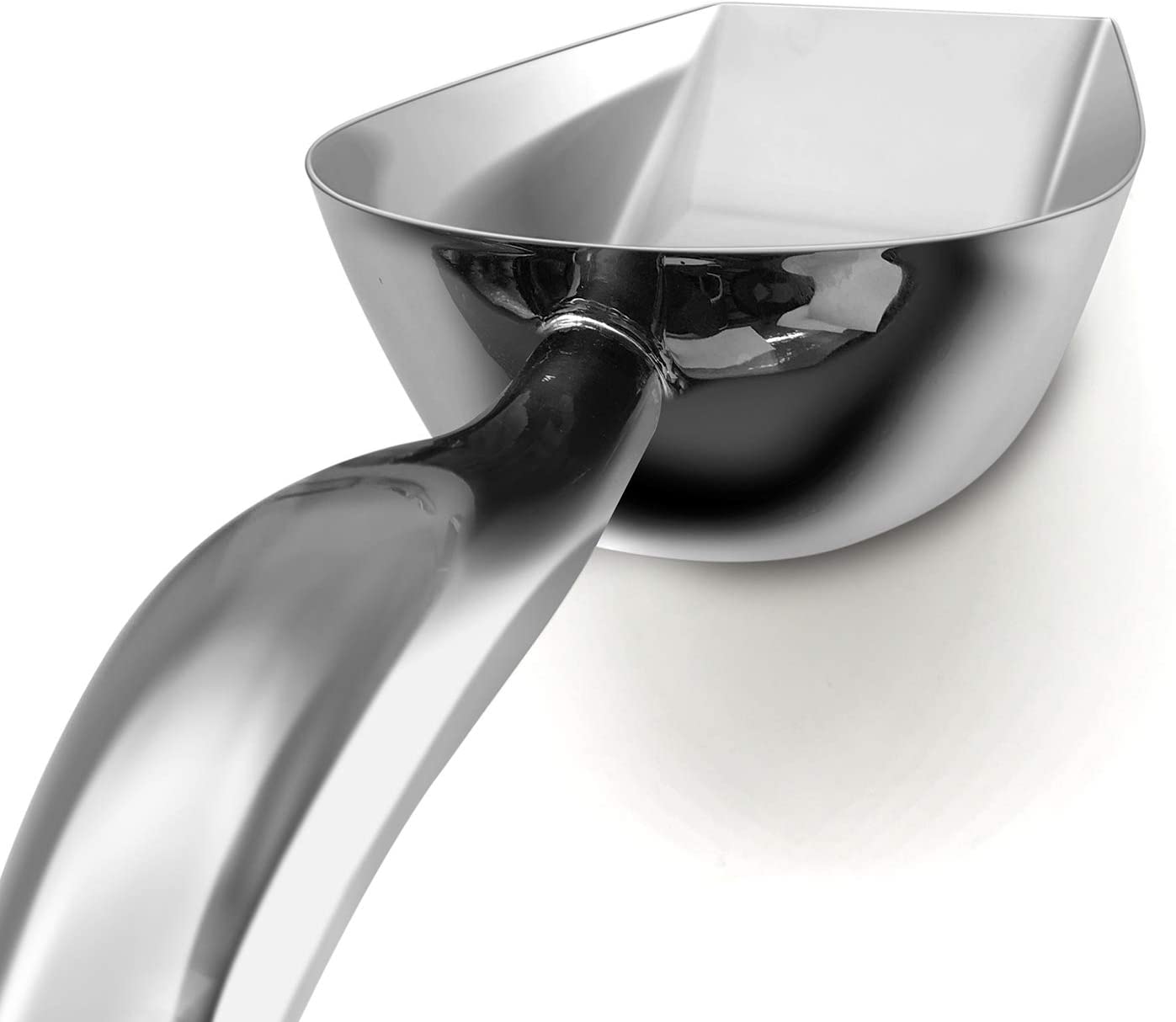 Fortune Candy Ice Scoop, Stainless Steel Ice Scoop, Ergonomic Grip, Mirror Finish, Heavy Duty (17.5 fl oz)