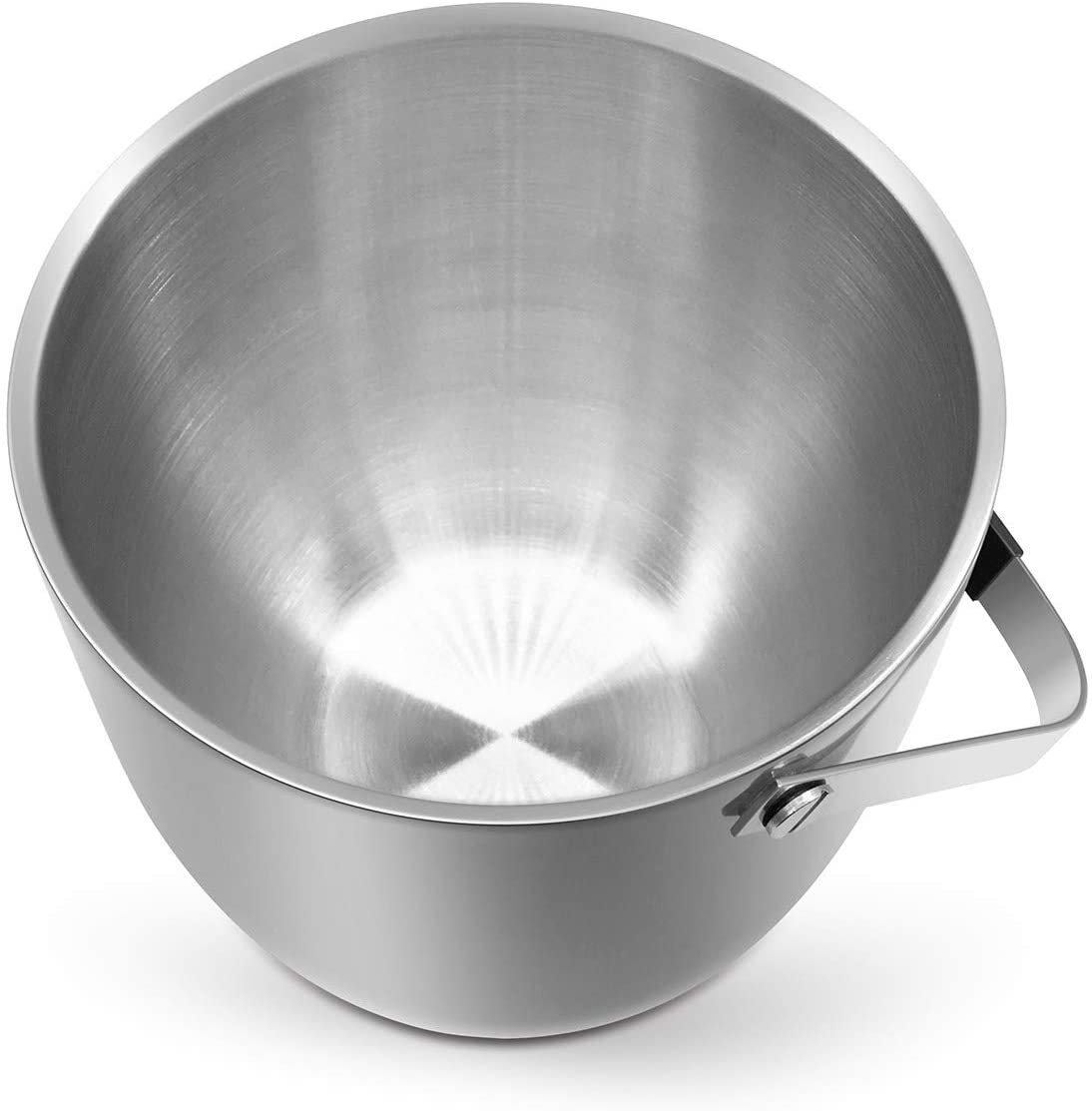 Fortune Candy Insulated Ice Bucket -Double Walled Stainless Steel with Ice Tongs, Scoop, Lid, and Exclusive  Nylon Holder - 2.8 L, Silver/Navy Blue