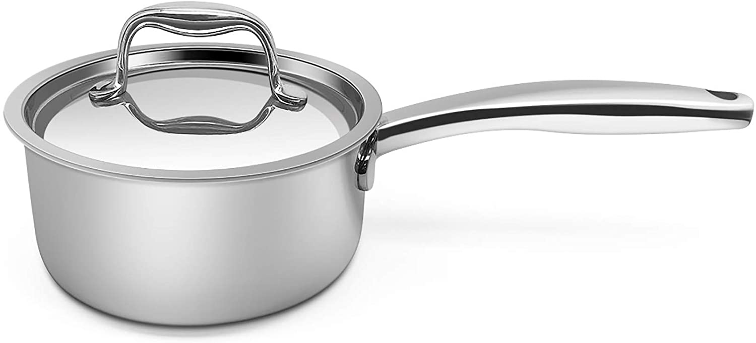 Met Lux 6 qt Stainless Steel Sauce Pan - Induction Ready, Dual Handle - 1 Count Box