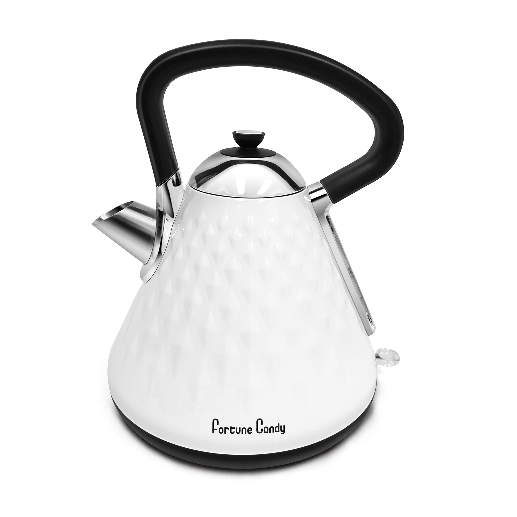 Fortune Candy KS-1011E Modern Stylish Design Stainless Steel Boiling Hot Water Kettle with Diamond Pattern