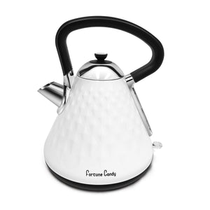 Fortune Candy KS-1011E Modern Stylish Design Stainless Steel Boiling Hot Water Kettle with Diamond Pattern