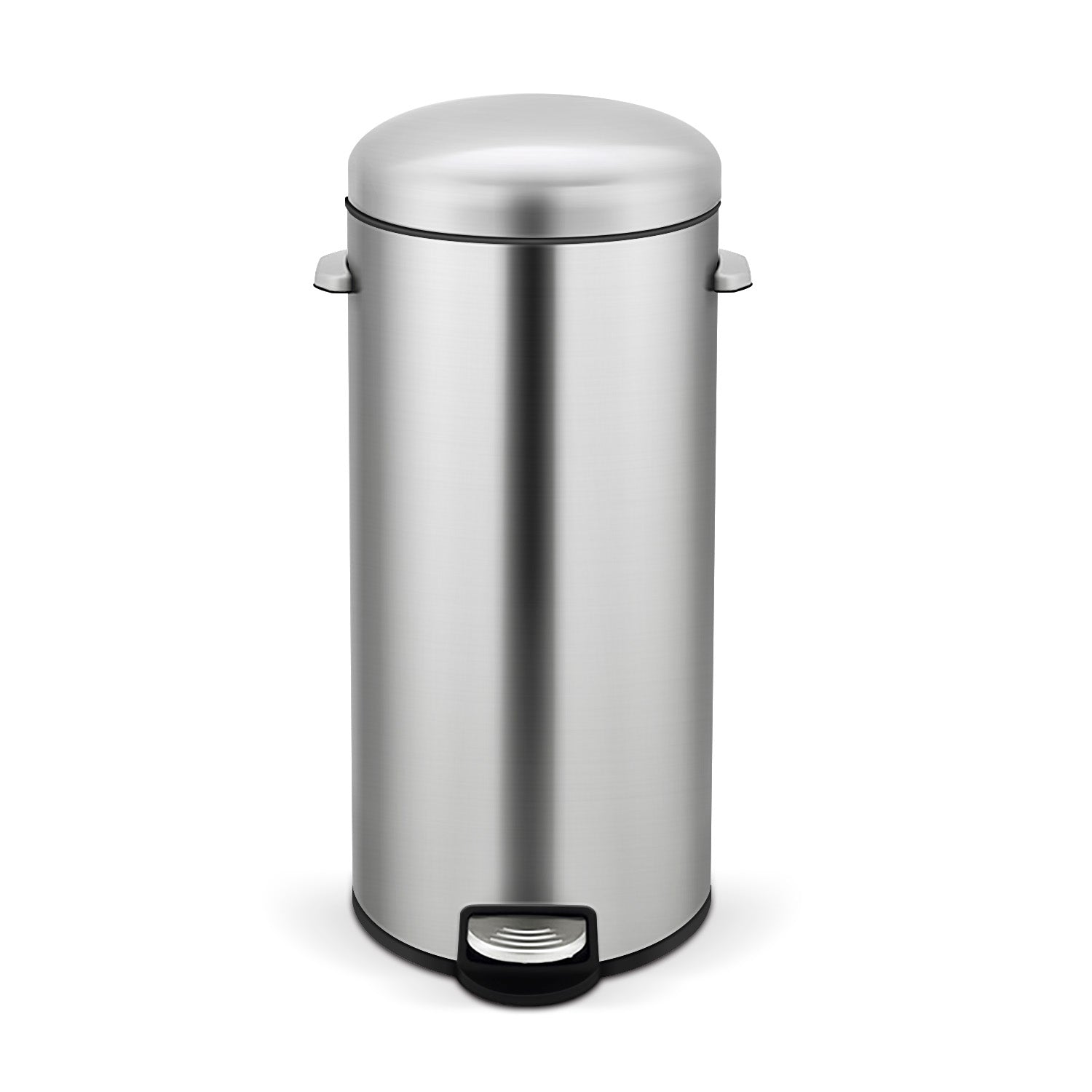 30+5 Liter Retro Round Shape Stainless Steel Trash Can Combo Oval Lid