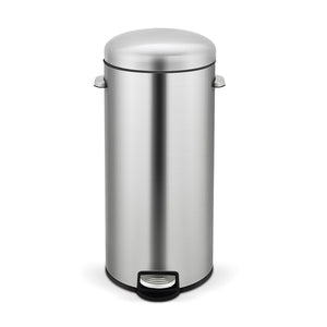 30+5 Liter Retro Round Shape Stainless Steel Trash Can Combo Oval Lid