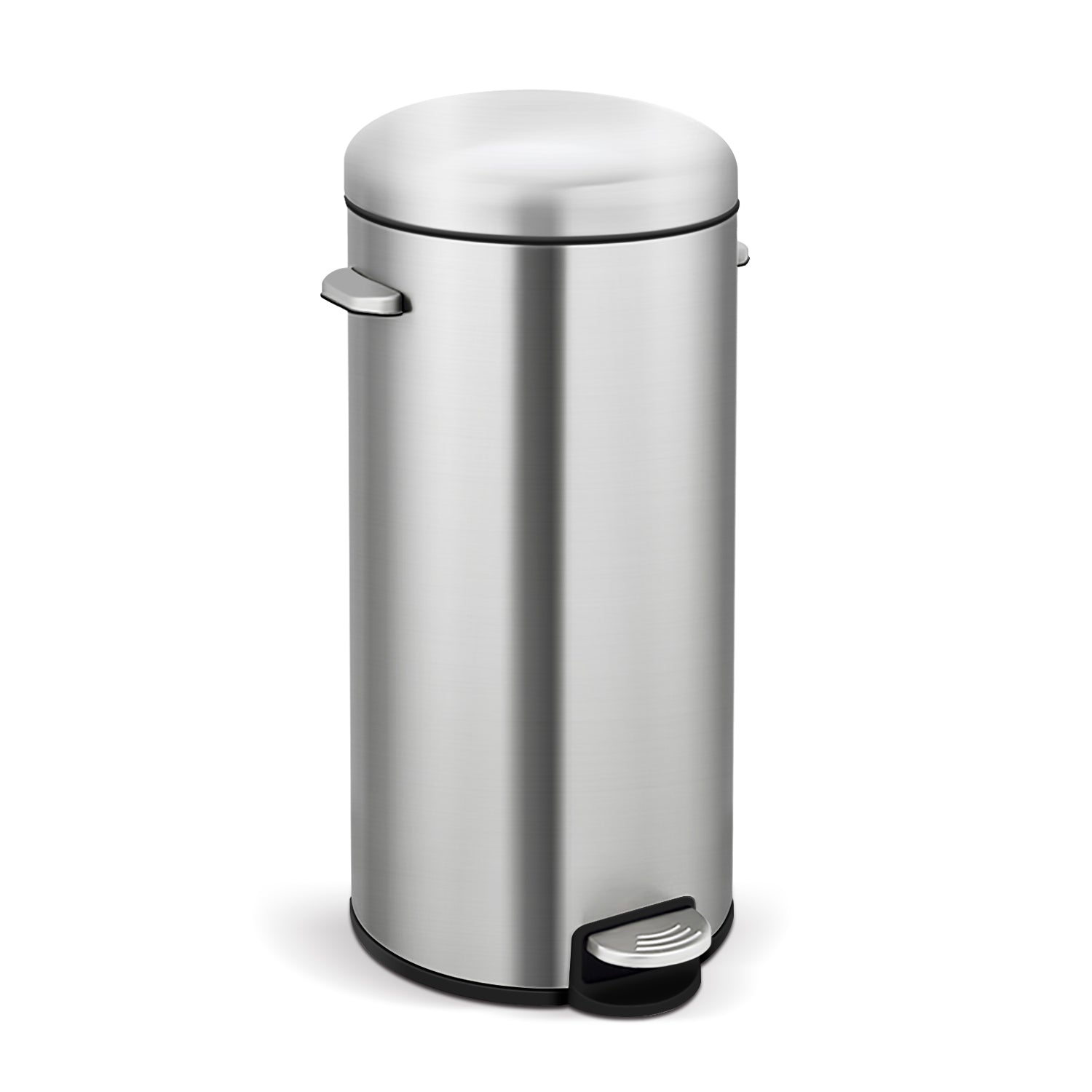 30+5 Liter Retro Round Shape Stainless Steel Trash Can Combo Oval Lid