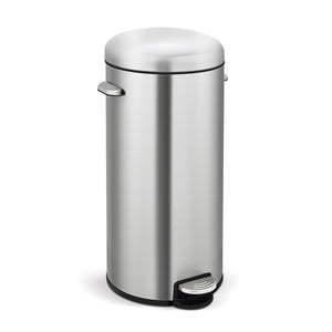 30+5 Liter Retro Round Shape Stainless Steel Trash Can Combo Oval Lid