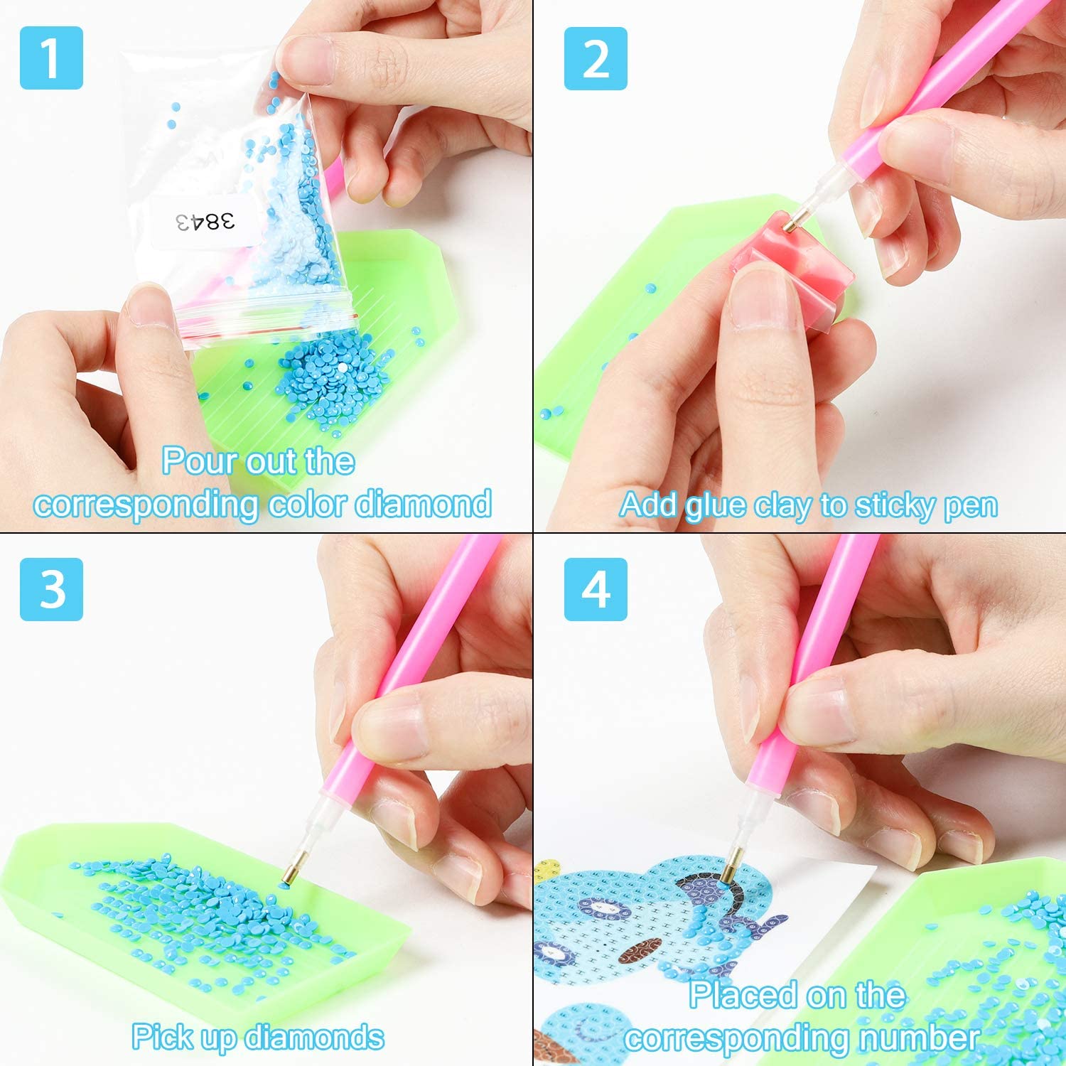 DIY Children's Free Stick Cartoon Diamond Painting, 2022 New Diamond P –  Yaya GO！