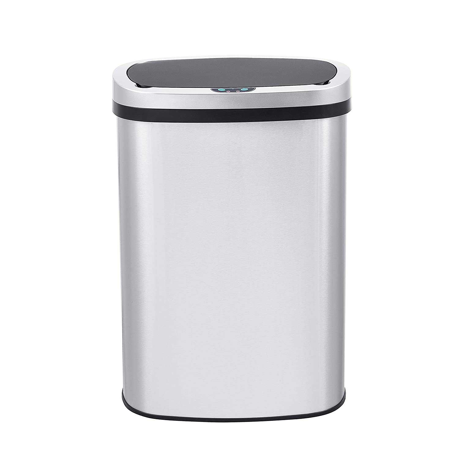 Stainless Steel 13 Gallon Touchless Kitchen Trash Can - Silver