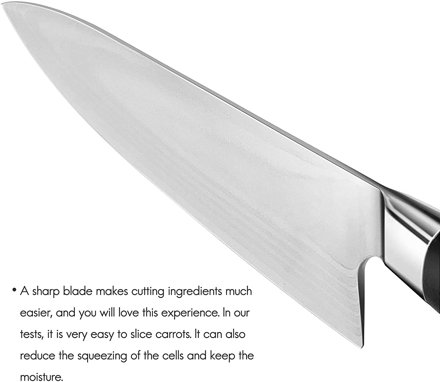 Fortune Candy 8 Inch Chef’s Knife - Damascus Japanese AUS-10 Stainless Steel Kitchen Knife - Full Tang, Classic Handle