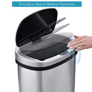 Stainless Steel Trash Can - 13 Gallons