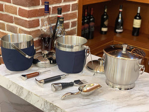 Fortune Candy Insulated Ice Bucket - Double Walled Stainless Steel - 2.8 L (Navy Blue)
