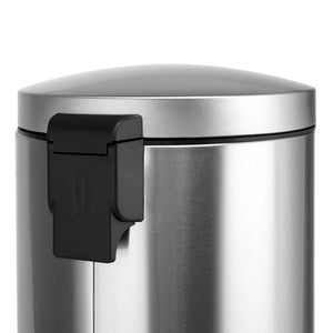 8 Gal./30 Liter Stainless Steel Round Step-on Trash Can for Kitchen