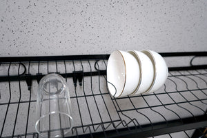 Duoupa Dish Drying Rack, Stainless Steel Large Dish Dryer Rack with Utility Hook Tableware Drainer