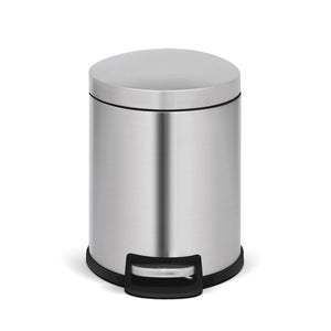 30+5 Liter Stylish Round Shape Stainless Steel Trash Can Combo Arched Lid