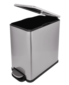 10 Liter Rectangular Bathroom Slim Stainless Steel Trash Can-Mega Casa