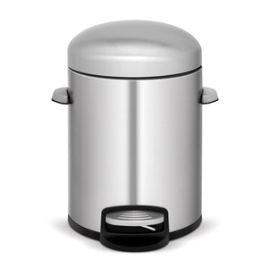 30+5 Liter Retro Round Shape Stainless Steel Trash Can Combo Oval Lid