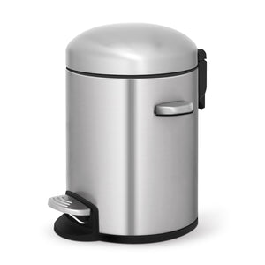 30+5 Liter Retro Round Shape Stainless Steel Trash Can Combo Oval Lid