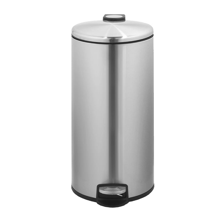 30+5 Liter Stylish Round Shape Stainless Steel Trash Can Combo Thin Lid