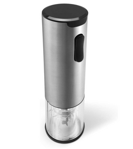 Fortune Candy Electric Wine Opener with Battery Indicator, Rechargeable, Cordless Automatic Corkscrew (Silver)