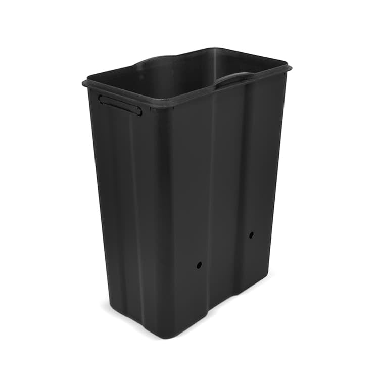 2.6 Gal./ 10 Liter Fingerprint Free Brushed Stainless Steel Slim Rectangular Bathroom and Office Trash Can