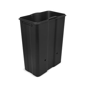 2.6 Gal./ 10 Liter Fingerprint Free Brushed Stainless Steel Slim Rectangular Bathroom and Office Trash Can